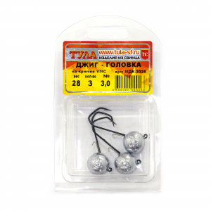 ТУЛА Джиг-головка на крючке VMC №3/0 (22гр)