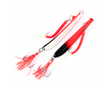 Пилькер Bottom Strike BiColor Pilk 1000гр (Fl.Red-Black/Glow)